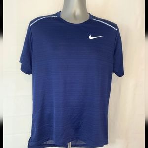 Nike Running Blue Short Sleeve Activewear T Shirt Mens Size Large L.